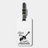 Nashville. Muziekstad Bagagelabel (Voorkant verticaal)