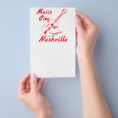 Nashville. Muziekstad Flyer (Hand)