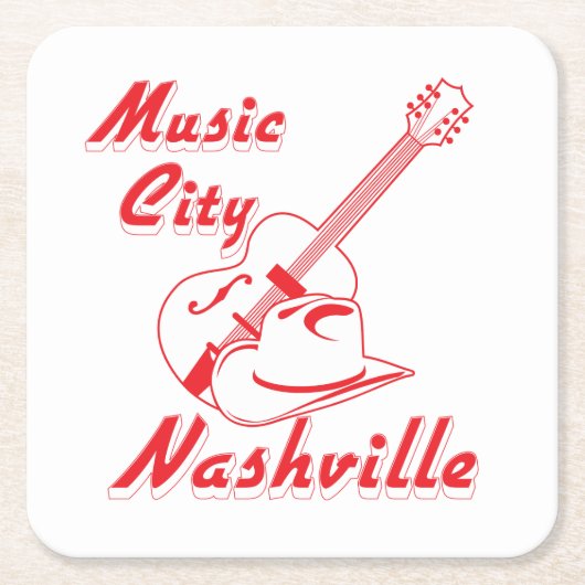 Nashville. Muziekstad Kartonnen Onderzetters (Voorkant)