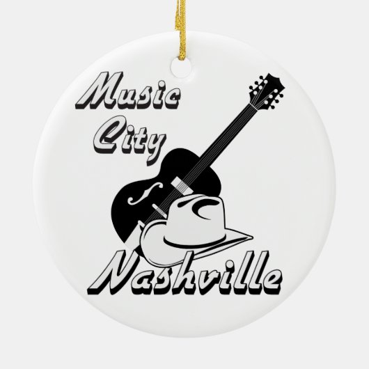 Nashville. Muziekstad Keramisch Ornament (Achterkant)
