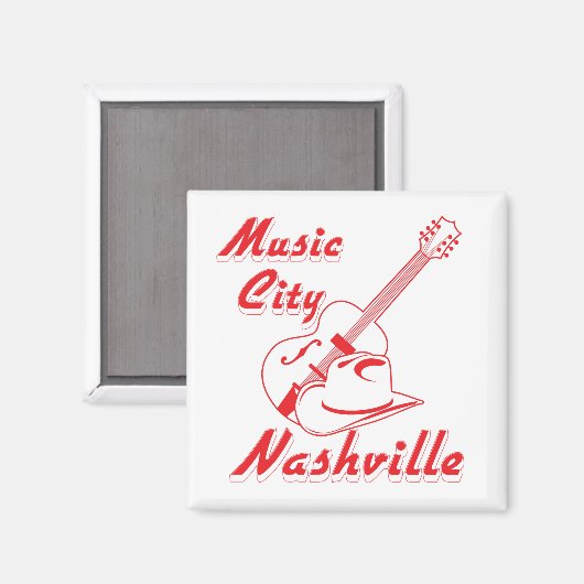 Nashville. Muziekstad Magneet (Voorkant / Achterkant)