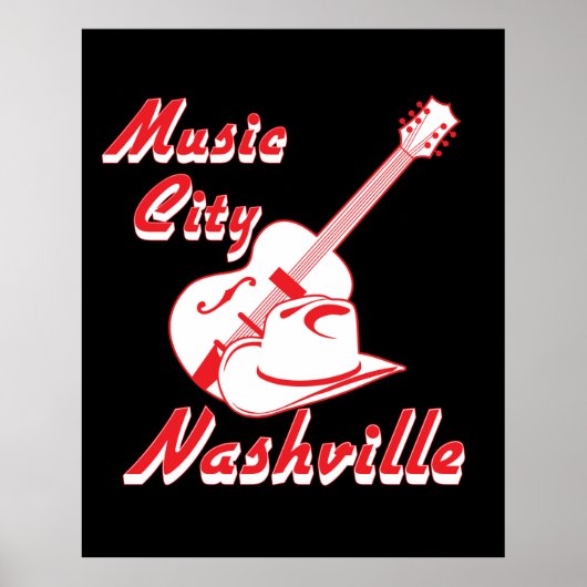 Nashville. Muziekstad Poster (Voorkant)
