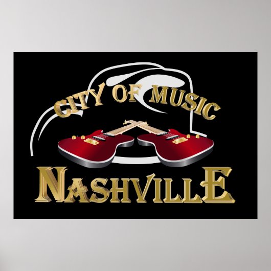 Nashville. Muziekstad Poster (Voorkant)