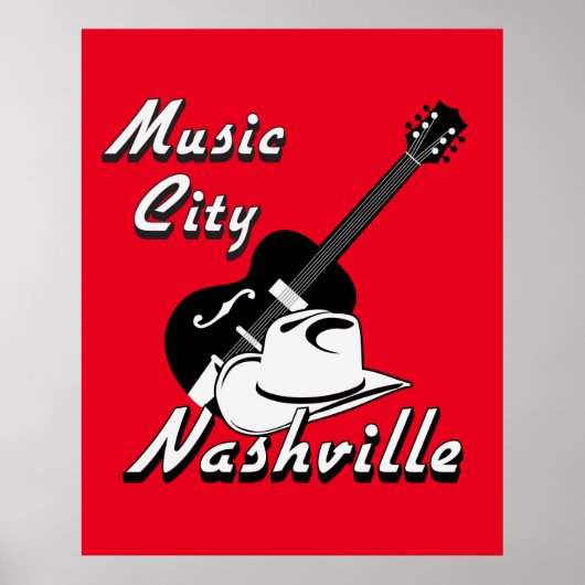 Nashville. Muziekstad Poster (Voorkant)