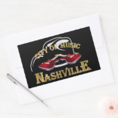 Nashville. Muziekstad Rechthoekige Sticker (Envelop)