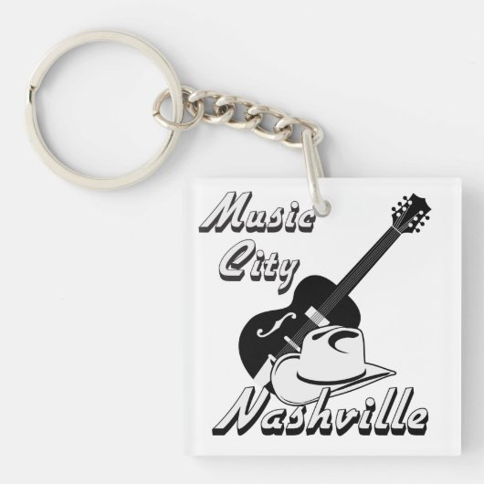 Nashville. Muziekstad Sleutelhanger (Voorkant)
