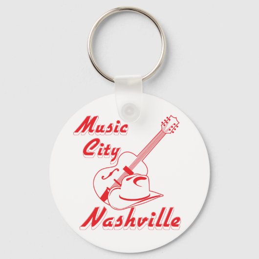 Nashville. Muziekstad Sleutelhanger (Voorkant)