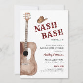 Nashville Nash Bachelorette Party Nash Bash Kaart (Voorkant)