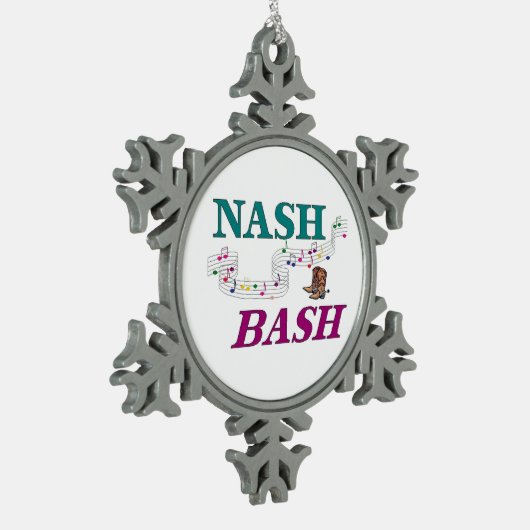 Nashville Nash Bash Music Tin Sneeuwvlok Ornament (Links)