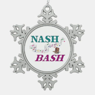 Nashville Nash Bash Music Tin Sneeuwvlok Ornament