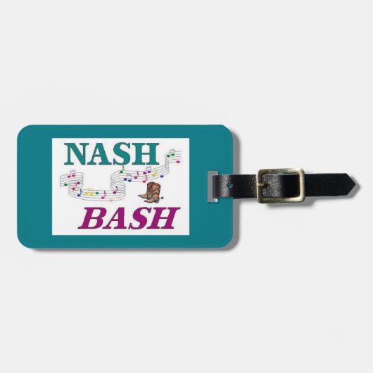 Nashville Nash Bash Muziek Bagagelabel (Voorkant horizontaal)