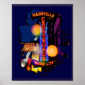 Nashville Nightlife Vintage Poster (Voorkant)