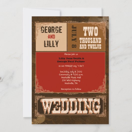 Nashville nodigt uit:  Cherry Kaart (Voorkant)