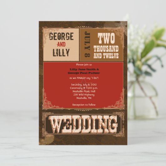 Nashville nodigt uit:  Cherry Kaart (Staand voorkant)