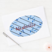 Nashville Notes Blue Ovale Sticker (Envelop)