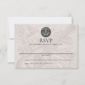 Nashville Passport Wedding RSVP Kaart (Voorkant)