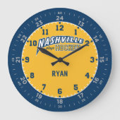 Nashville Plays Hockey 24-uurs wandklok (Voorkant)