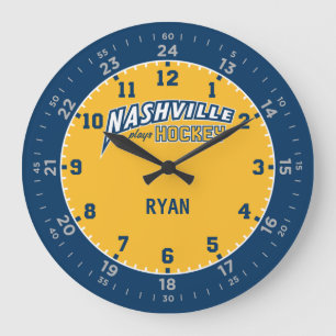 Nashville Plays Hockey 24-uurs wandklok