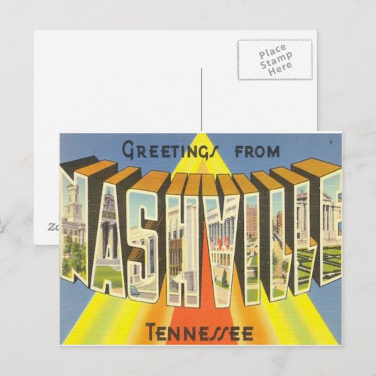 Nashville Postcard Briefkaart (Voorkant / Achterkant)