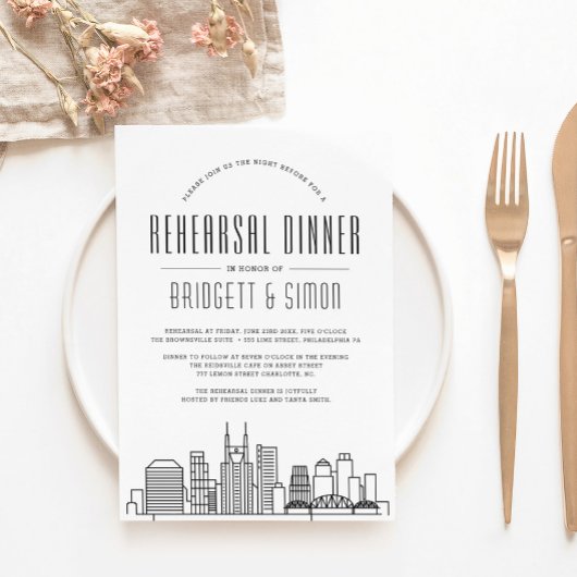 Nashville Rehearsal Dinner | City Skyline Kaart