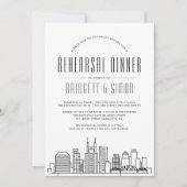 Nashville Rehearsal Dinner | City Skyline Kaart (Voorkant)