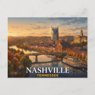 Nashville Reisansichtkaart Souvenir uit het cent Briefkaart