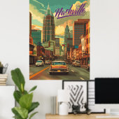  Nashville Reizen Poster (Thuiskantoor)