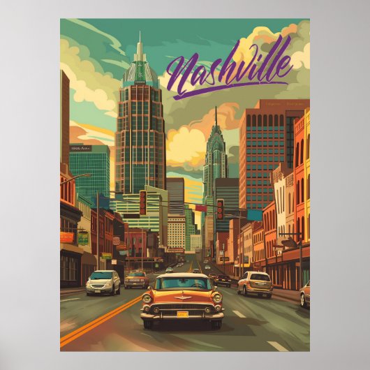  Nashville Reizen Poster (Voorkant)
