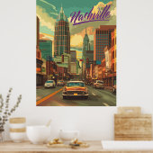  Nashville Reizen Poster (Keuken)