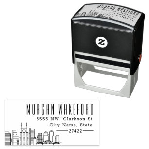 Nashville Resident   Moderne Deco skyline Zelfinktende Stempel