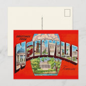 Nashville Retro Groet Ansichtkaart Briefkaart (Voorkant / Achterkant)