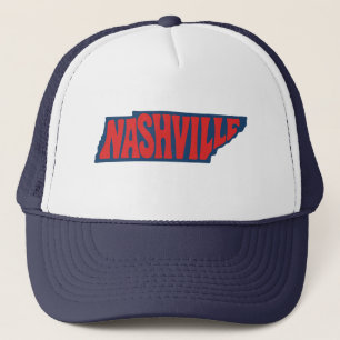 Nashville Retro Lettering in de staat Tennessee Trucker Pet