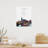 Nashville Riverfront Trouw Welkom Bord Poster (Keuken)