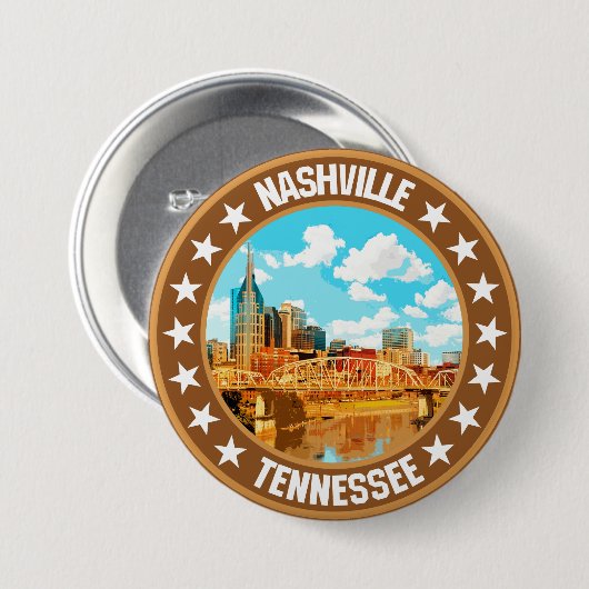 Nashville Ronde Button 7,6 Cm (Voorkant /achterkant)