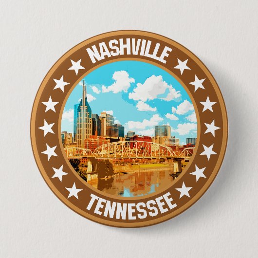 Nashville Ronde Button 7,6 Cm (Voorkant)