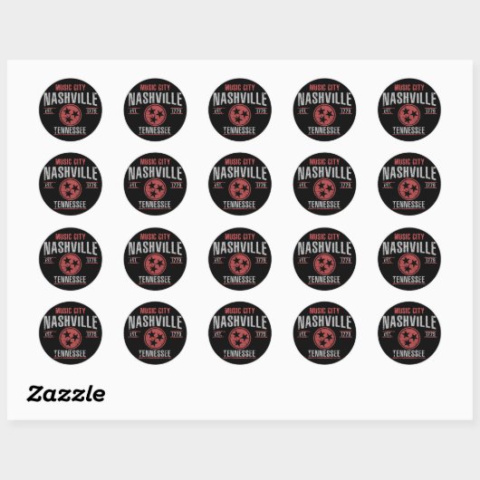 Nashville Ronde Sticker (Vel)