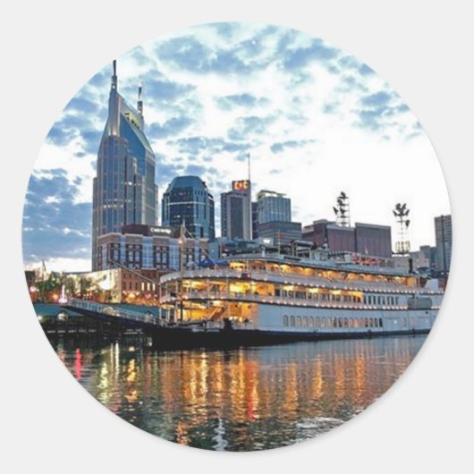 Nashville Ronde Sticker (Voorkant)