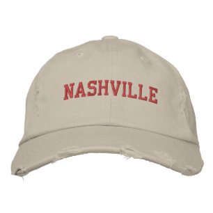 NASHVILLE rood borduurwerk  stijl Geborduurde Pet
