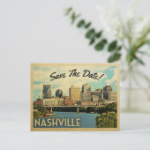 Nashville Save the Date Tennessee Aankondigingskaart (Staand voorkant)