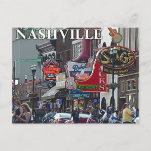 Nashville Scene _ ansichtkaart Briefkaart