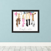 Nashville Script Mode Illustratie Cowboy Boots Canvas Afdruk (Insitu (Houten vloer))