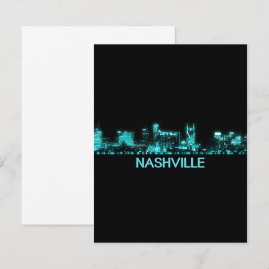 Nashville Skyline Bedankkaart (Voorkant / Achterkant)