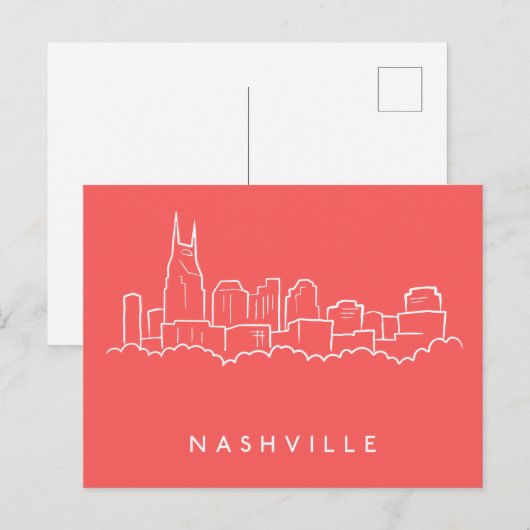 Nashville Skyline Briefkaart (Voorkant / Achterkant)