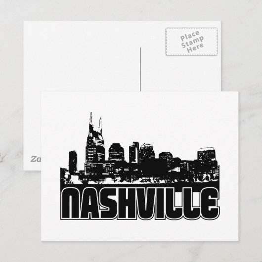 Nashville Skyline Briefkaart (Voorkant / Achterkant)