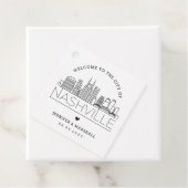 Nashville Skyline | Bruiloft Welkom Favor Bedankjes Labels (In situ)