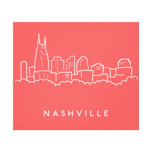 Nashville Skyline Canvas Afdruk