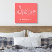 Nashville Skyline Canvas Afdruk (Insitu (Slaapkamer))