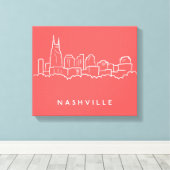 Nashville Skyline Canvas Afdruk (Insitu (Houten vloer))