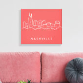 Nashville Skyline Canvas Afdruk (Insitu (Woonkamer))