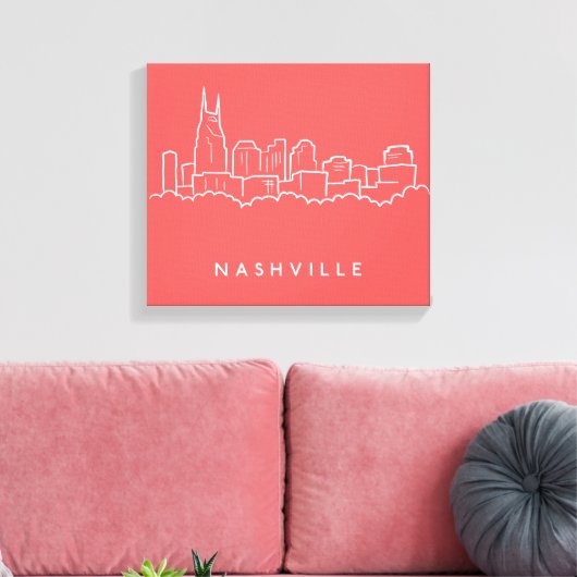 Nashville Skyline Canvas Afdruk (Insitu (Woonkamer))